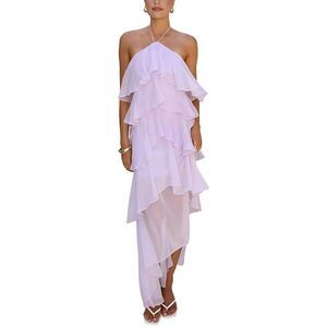 Camila Blanco Womens  Solid Maxi Dress